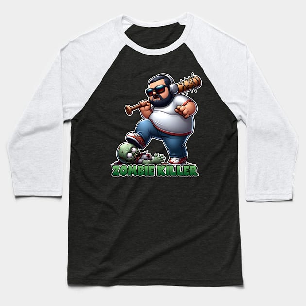 Zombie Killer Baseball T-Shirt by Rawlifegraphic